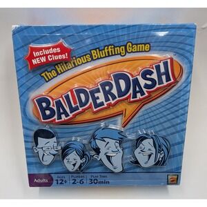 Mattel Balderdash The Hilarious Bluffing Board Game New Clues R2813 2009 Adults